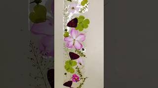 Diy Beautiful bookmark🔖 with flowers and leaves🌼🌿🍀#bookmark#diy #diycraft #trending #ytshorts#shorts