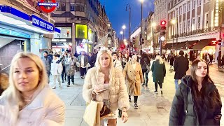 Central London Walking Tour in Golden Hours | London HDR 4k