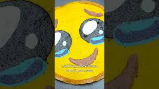 Pancake Art New Emoji Face Holding Back Tears #Shorts