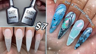 TESTING $7 BUILDER GEL IN A BOTTLE✨ BEGINNER FRIENDLY GEL X OVERLAY METHOD! | Nail Tutorial