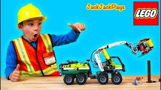 LEGO Forest Machine Unboxing and Pretend Play! | Cops and Robbers Skits | JackJackPlays