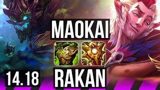 MAOKAI & Draven vs RAKAN & Ezreal (SUP) | 4/2/17 | NA Grandmaster | 14.18