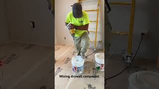 Drywall mixing. Getting ready to mud and tape. #construction #diy #home #usg #plus3