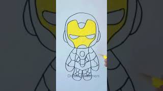 Iron-man Drawing #shorts #youtubeshorts