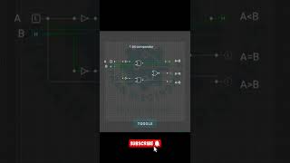 1bit comparator circuit #electronics #binary #tech #circuit #electronicsengineering  #computer #all