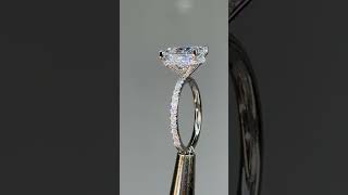 1 Row Princess Shape Diamond 2mm Engagement Ring - "Madison"