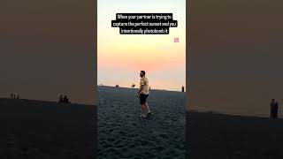 wife gets angry on me 😒 #shorts #travel #couplegoals #beach #sunset