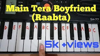 Main Tera Boyfriend Easy Piano Tutorial.