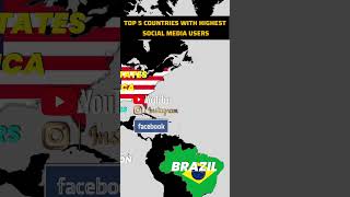 TOP 5 COUNTRIES WITH HIGHEST SOCIAL MEDIA USERS || #dhruvrathee #top10 #top5 #shorts