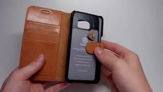 SHIELDON® Genuine Leather Wallet Case, Premium Folio Case