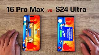 iPhone 16 Pro Max vs Samsung S24 Ultra Speed Test 😱• #iPhone #Samsung #iPhonevsSamsung #iPhone16Pro