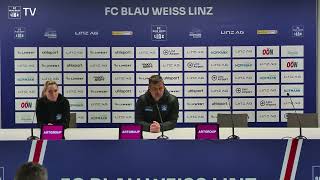 Pressekonferenz nach FC Blau-Weiß Linz vs. WSG Tirol