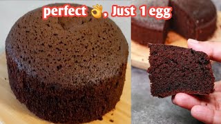 Only one egg make perfect sponge Chocolate cake in a few minutes