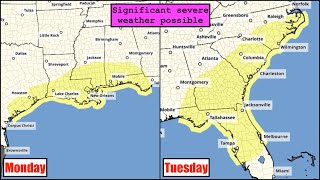 Potent System to Impact the Gulf Coast Early Next Week, Significant Severe Weather Possible