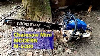 Cara menggunakan Gergaji mesin Chain Saw / Chainsaw Mini Modern M 5200