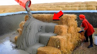 सूखी घांस पर सीमेंट डालने का कारण जानकर आप भी हैरान रह जाएंगे  || Amazing New Construction Tools