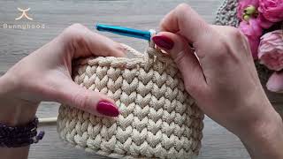 The Knit Stitch - the most popular stitch for baskets🧶😍👌 Wonderfull‼️