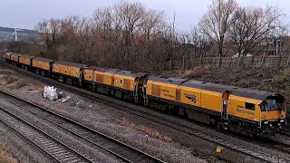 Crazy range of trains at a very windy Chesterfield on 21st January 2024