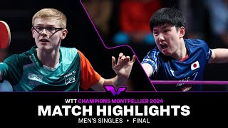 Felix Lebrun vs Tomokazu Harimoto | MS F | WTT Champions Montpellier 2024