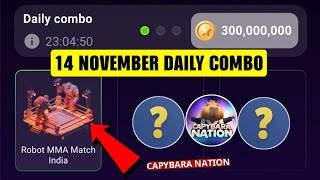 14 November Capybara Nation Daily Combo Today | Capybara Nation Airdrop Daily Combo 14 November