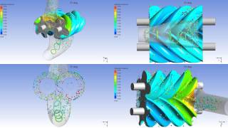 CFX Berlin-Video: Postprocessing of Transient Screw Compressor CFD Simulation Results