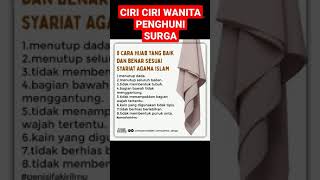 SALAH SATU CIRI WANITA SOLEHA PENGHUNI SURGA#SORTS#ustadzfiranda#hijabsesuaisyariat