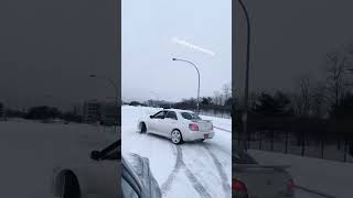 Crazy drifting on snow, subaru