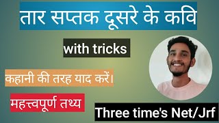 तार सप्तक दूसरे के महत्त्वपूर्ण कवि। कहानी की तरह याद करें। with tricks.