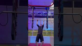 I Attempt To Do The Salmon-Ladder Backwards! #shorts #americanninjawarrior