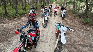 Corey warms up in single track early am