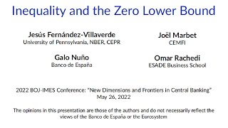 Session 1: Inequality and the Zero Lower Bound by Fernández-Villaverde