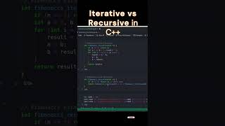 C++ | Tips  Iterative vs Recursive Functions in C++   #shorts #cpp