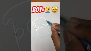 Word boy to real boy art🥰😇 #art #boy #drawings #boy #reels #shorts #foryou #viral