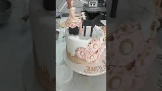 Girl Piano Cake using Fondant