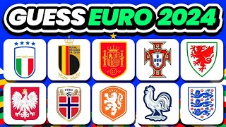 GUESS THE NATIONAL TEAM BY LOGO - UEFA EURO 2024 | QUIZ FOOTBALL TRIVIA 2024