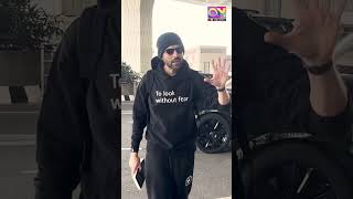 KARTIK AARYAN FLYING FROM MUMBAI SPOTTED AT AIRPORT SHORTS | ON SCREEN | NAVE NAKORE SHORTS