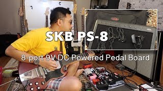 SKB PS-8 8-port 9V DC Powered Pedal Board and Gig Bag Made in USA | @ams.guitar