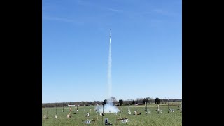 High Power Rocket Launch - Broken Arrow XP - L1482 Loki Blue