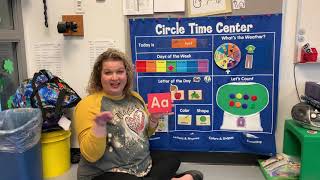 April circle time with letter A