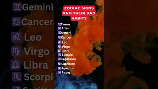 Zodiac Signs and Their BAD Habits....