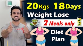 2 Meals 20Kg Weight Loss Diet Plan Hindi/Urdu