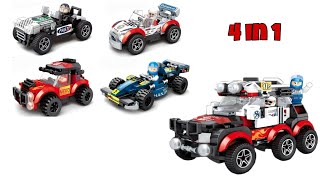 Merakit lego mini racing car 4in1 speed build