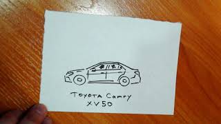 КАК НАРИСОВАТЬ МАШИНУ TOYOTA CAMRY