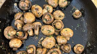 Cast Iron Garlic Mushrooms