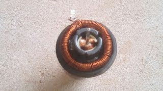 Free Energy Real Magnet with LED bulb homemade