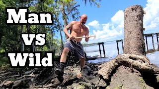 FIGHTING TO RESTORE OUR DAMAGED SHORELINE! Pt 3 #diy #hardwork #homestead #family #project