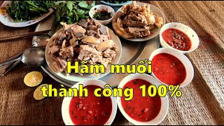 Hãm tiết canh vịt bằng muối thành công 100%