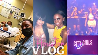 HOUSTON VLOG | ENDED UP AT THE ER + CITY GIRLS CONCERT