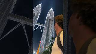 Tallest twin towers in the world 😲 #travel #kualalumpur #malaysia #tallest