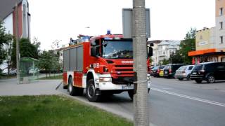 Szybki odjazd alarmowo z wypadku do pożaru w mieszkaniu SCANIA GCBAPr 431[N]30 JRG Ełk